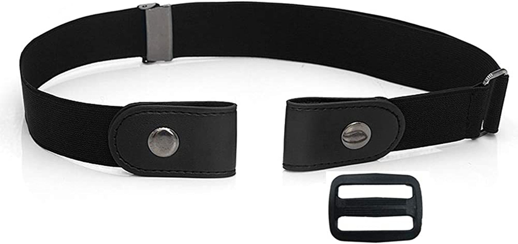 VJK No Buckle Free Elastic Belt for Women Men, Comfortable Adjustable Invisible Stretch Waist Belt for Jeans No Bulge 110Cm Apparel & Accessories > Clothing Accessories > Belts VJK   