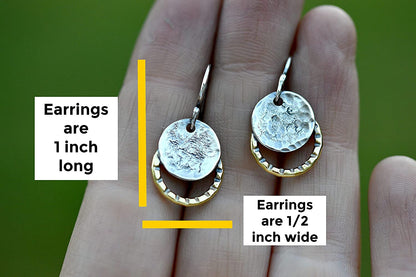 Sterling Silver Moon Earrings Dangle Earrings Gift for Her Apparel & Accessories > Jewelry > Earrings Blueskyblackbird   