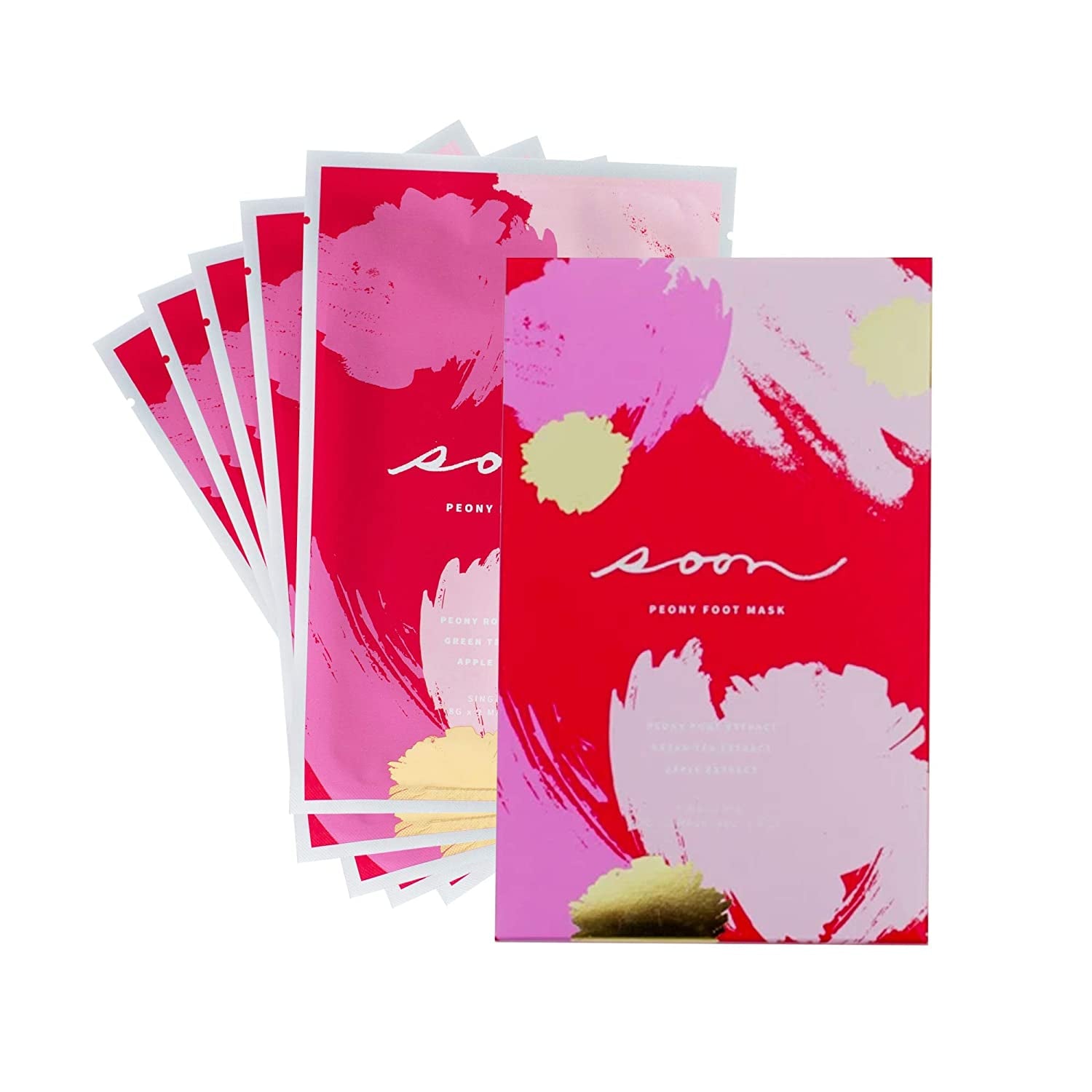 Peony Foot Mask, Feet Masks for Dry Skin, Foot Mask for Dry Cracked Feet, Dry Feet Treatment, Cracked Feet Treatment, Moisturizing Foot Mask - Soon Skincare Health & Beauty > Personal Care > Foot Care KYLIE MAX 5 Count (Pack of 1)  