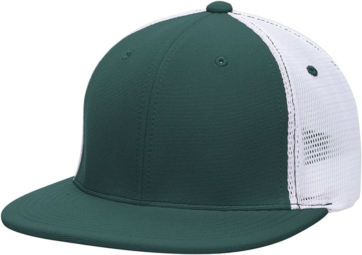 Premium M2 Performance Trucker Flexfit® Cap Apparel & Accessories > Clothing Accessories > Headwear Pacific Headwear Dark Green/White/Dark Green X-Small 