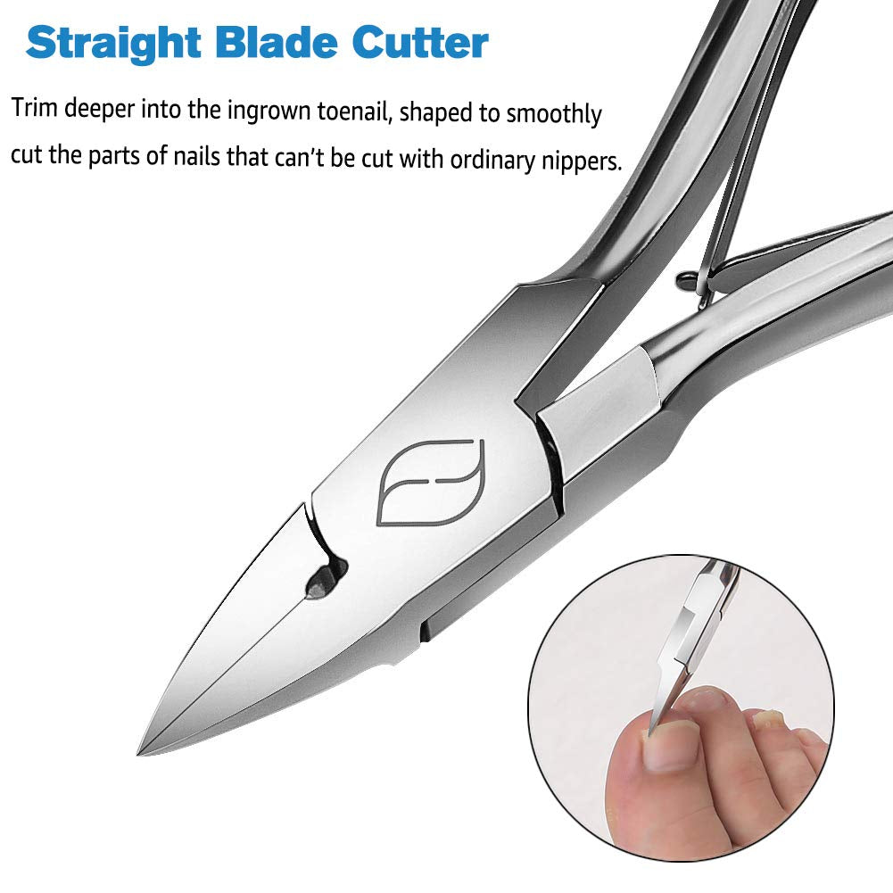 FERYES Toenail Clippers Straight Blade for Thick Toenails, Nail Clippers for Thick and Ingrown Nails - High Temperature Forging Stainless Steel Toe Nail Tools Health & Beauty > Personal Care > Cosmetics > Cosmetic Tools > Nail Tools FERYES   