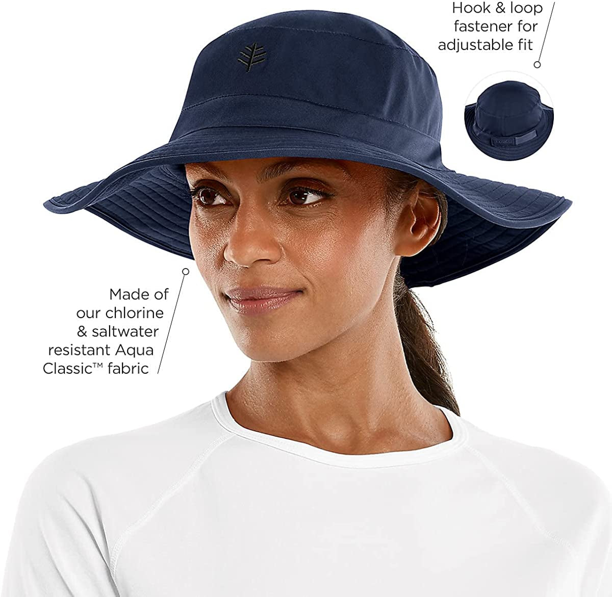 Coolibar UPF 50+ Women'S Brighton Chlorine Resistant Bucket Hat - Sun Protective Apparel & Accessories > Clothing Accessories > Hats Coolibar   