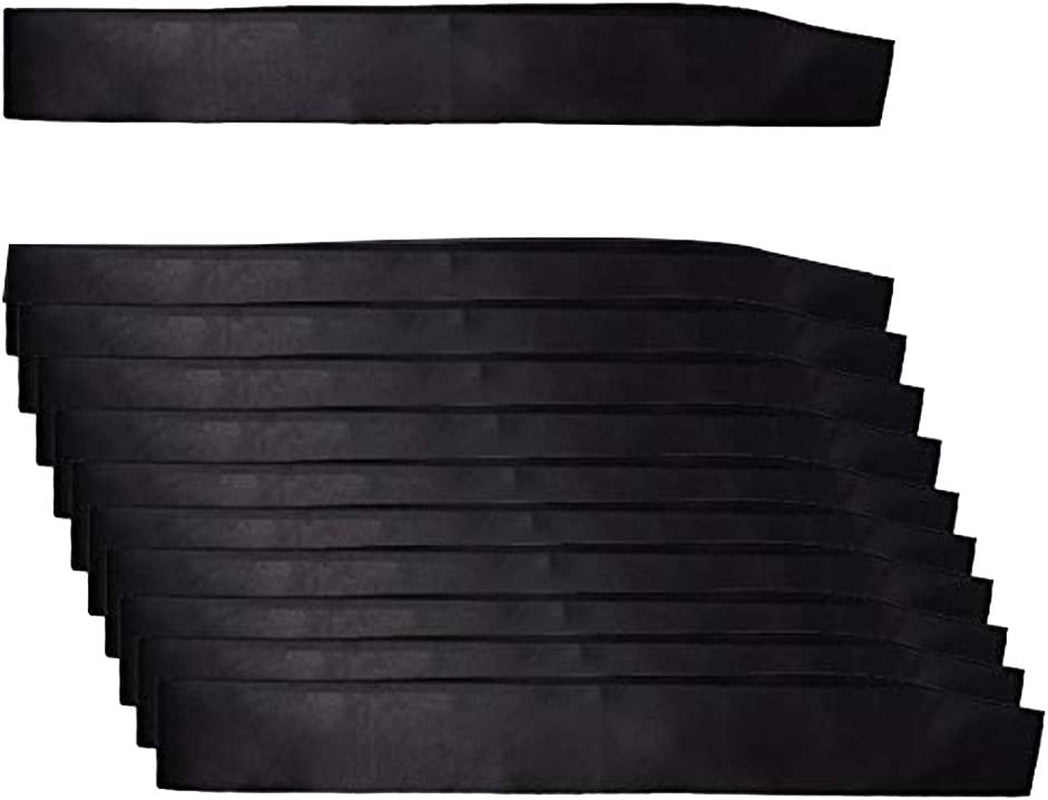 LIGONG 10 Pcs Blank Sashes Plain Sashes for Party Decoration, DIY Accessory, Homecoming, Wedding, 9.5Cm X 78Cm (Black) Apparel & Accessories > Clothing Accessories > Sashes MagiGift   