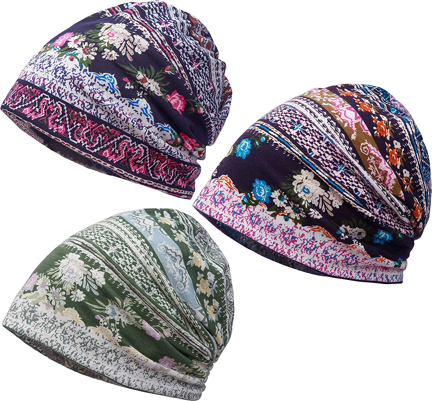 Kayier Women'S Baggy Casual Chemo Beanie Cap Apparel & Accessories > Clothing Accessories > Headwear Kayier 3 Pack-n  