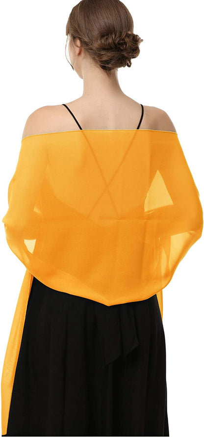 Chiffon Shawls Scarves Wraps for Bridal Wedding Party Evening Dress and Special Occasion Dresses Apparel & Accessories > Clothing Accessories > Scarves & Shawls Baoqiya   