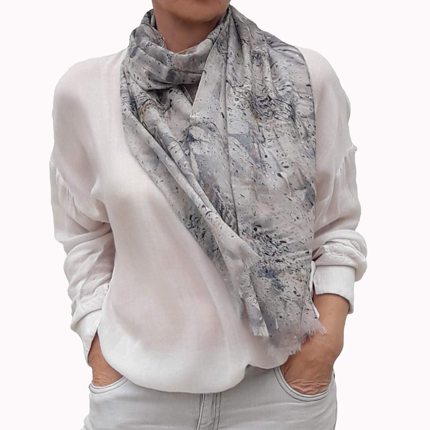 Lightweight Cashmere Scarf, Luxury Women Shawl, Natural Fabric, Modern Fashion Elegant Lady'S Accessory, Original Gift Ideas, Birthday Gifts for Lady Apparel & Accessories > Clothing Accessories > Scarves & Shawls Generic   
