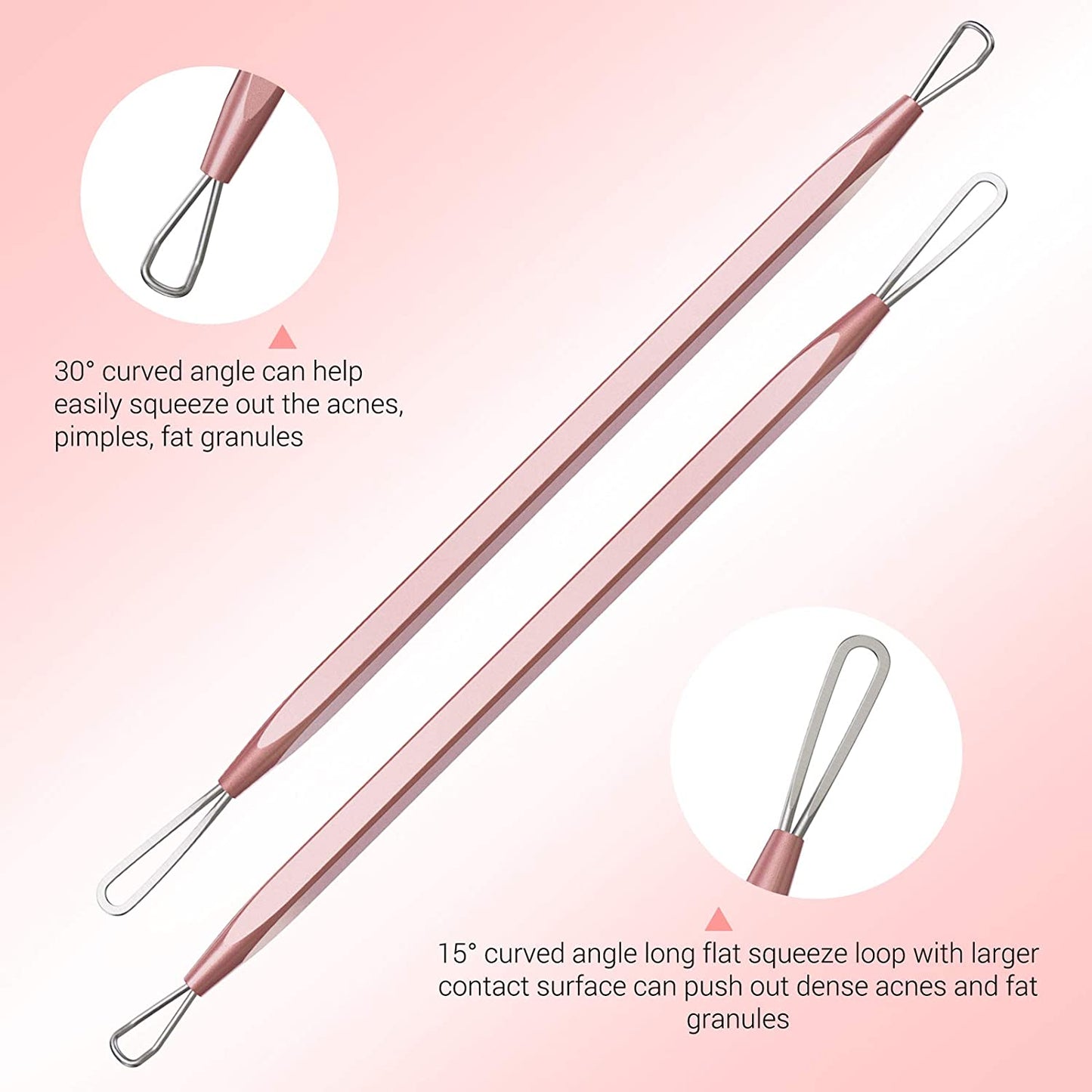 Melodysusie Blackhead Remover Pimple Popper Tool Kit Professional Blackhead Extractor Tool for Nose Face, Stainless Comedone Extractor, Blemish Whitehead Popping Tool with Portable Metal Case Health & Beauty > Personal Care > Cosmetics > Cosmetic Tools > Skin Care Tools MelodySusie   