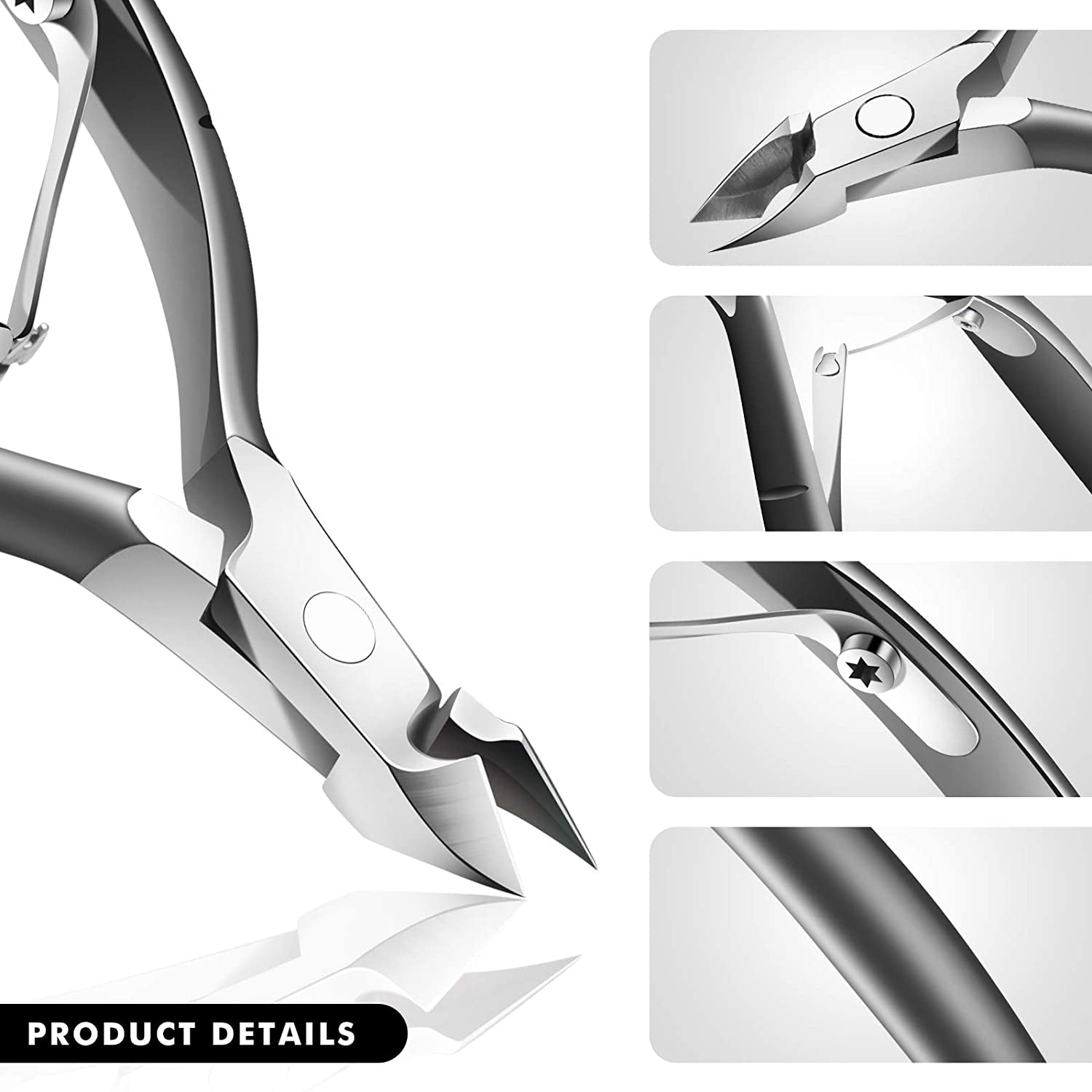 Cuticle Cutter Cuticle Trimmer - Cuticle Clipper Cuticle Nipper Professional Cuticle Remover Tool for Fingernail and Toenail Health & Beauty > Personal Care > Cosmetics > Cosmetic Tools > Nail Tools ECBASKET   
