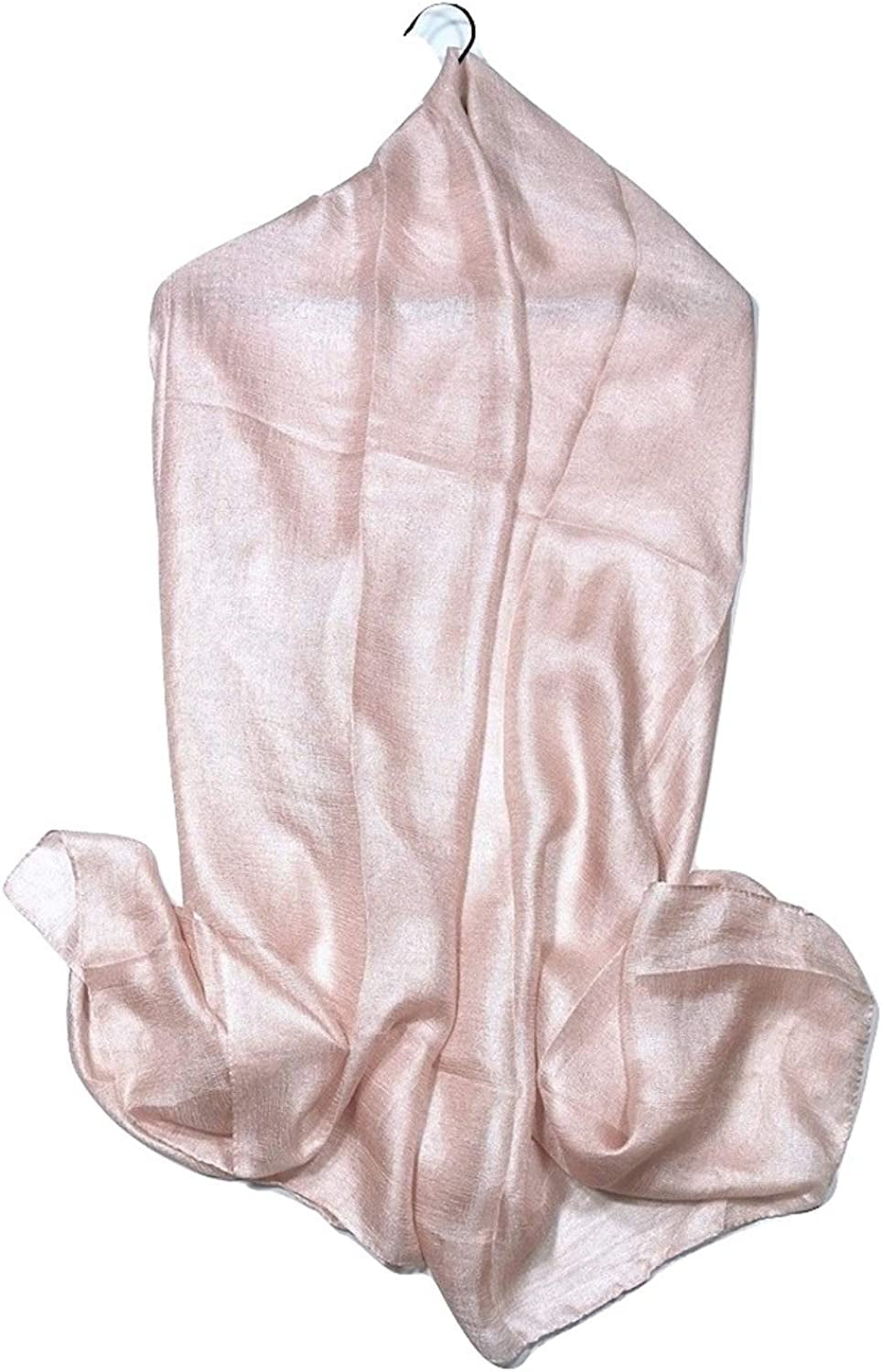 Shanlin Solid Color Silk Feel Long Scarves Apparel & Accessories > Clothing Accessories > Scarves & Shawls Shanlin Rose Gold Pink Beige  