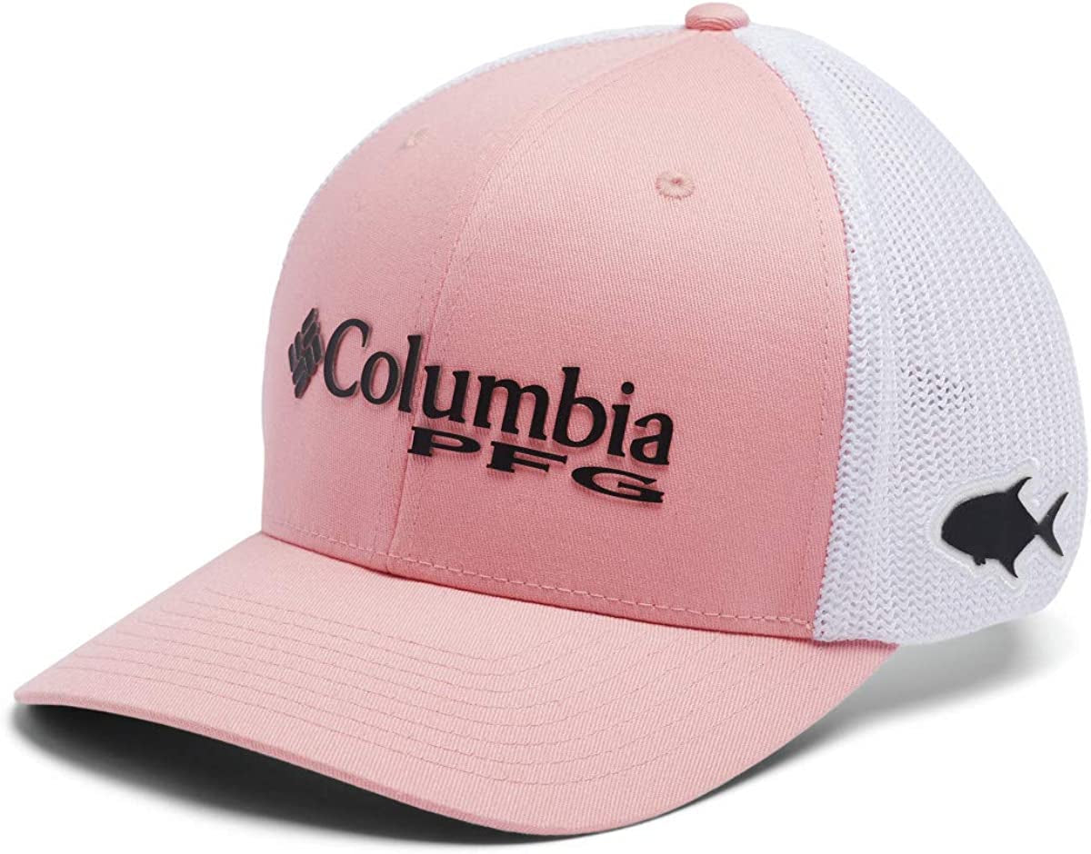 Columbia Women'S PFG Logo Mesh Ball Cap-High Crown Apparel & Accessories > Clothing Accessories > Hats Columbia Sorbet/Black/Permit Large-X-Large 