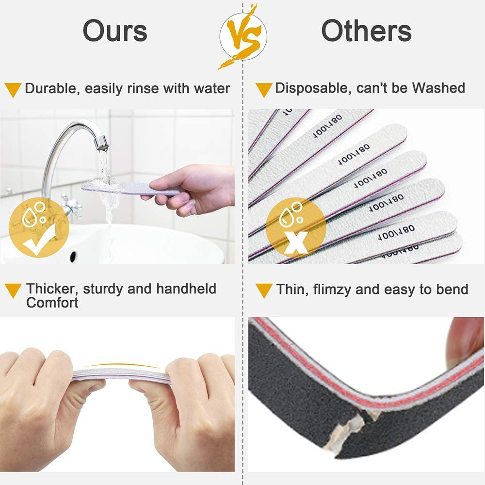 Professional Nail Files, Emery Board Nail File for Natural Nails 100/180/240 Grit Nail Files for Acrylic Nails 12Pcs Fine Grit Nail File Manicure Tools Coarse Fingernail Files (100/180 Grit) Health & Beauty > Personal Care > Cosmetics > Cosmetic Tools > Nail Tools BLESWIN   