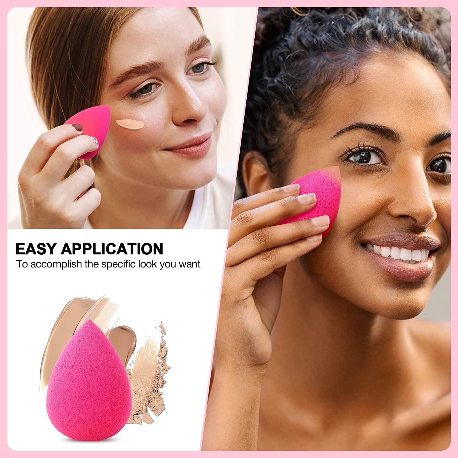 Hygea Beauty Makeup Sponge Set of 5 - Non Latex, Soft, Multi-Colored Foundation Blending Sponges for Cream, Powder and Liquid (Teardrop - Multicolor) Health & Beauty > Personal Care > Cosmetics > Cosmetic Tools > Makeup Tools HYGEA BEAUTY   