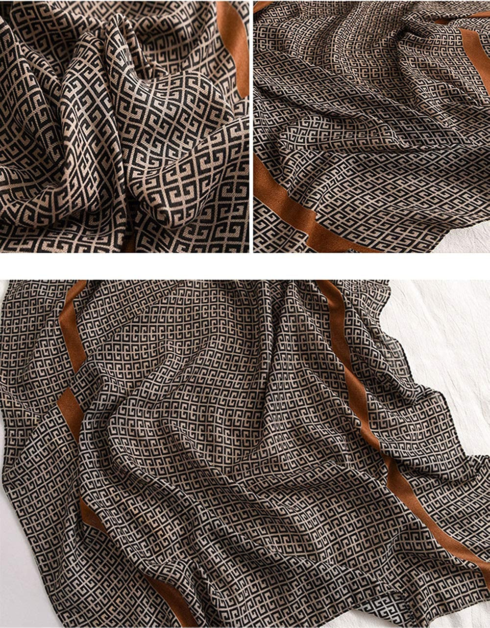 First Choose Cotton Linen Feeling Women Large Long Scarf Shawl Check Style Sunscreen Shawls Wraps Lightweight Pattern Apparel & Accessories > Clothing Accessories > Scarves & Shawls First Choose   