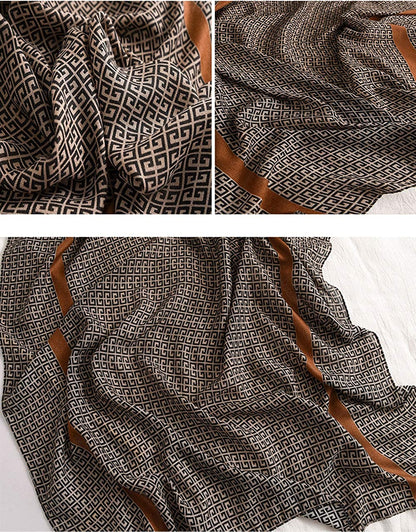 First Choose Cotton Linen Feeling Women Large Long Scarf Shawl Check Style Sunscreen Shawls Wraps Lightweight Pattern Apparel & Accessories > Clothing Accessories > Scarves & Shawls First Choose   