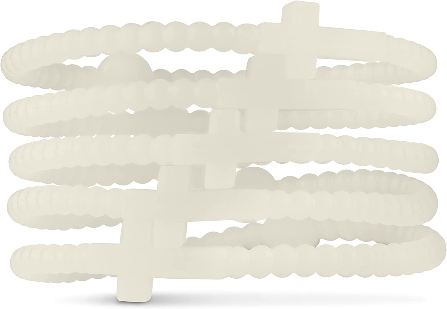 Ryan & Rose Jesus Bracelets - Cross Silicone Bracelet Apparel & Accessories > Jewelry > Bracelets Ryan & Rose Glow Extra Small 