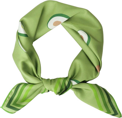 GERINLY Cute Bandana for Women Fruits Printed Square Hair Scarf Headband Summer Accessories Apparel & Accessories > Clothing Accessories > Bandanas & Headties GERINLY Q-avocado  