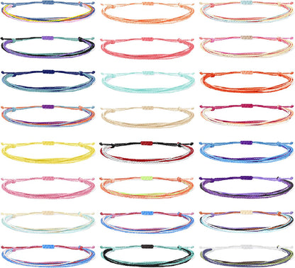 Waterproof String Bracelets for Girls Summer Wave Bracelet Friendship Handmade Wave Bracelet Apparel & Accessories > Jewelry > Bracelets Highven M-6pcs-String Bracelets  