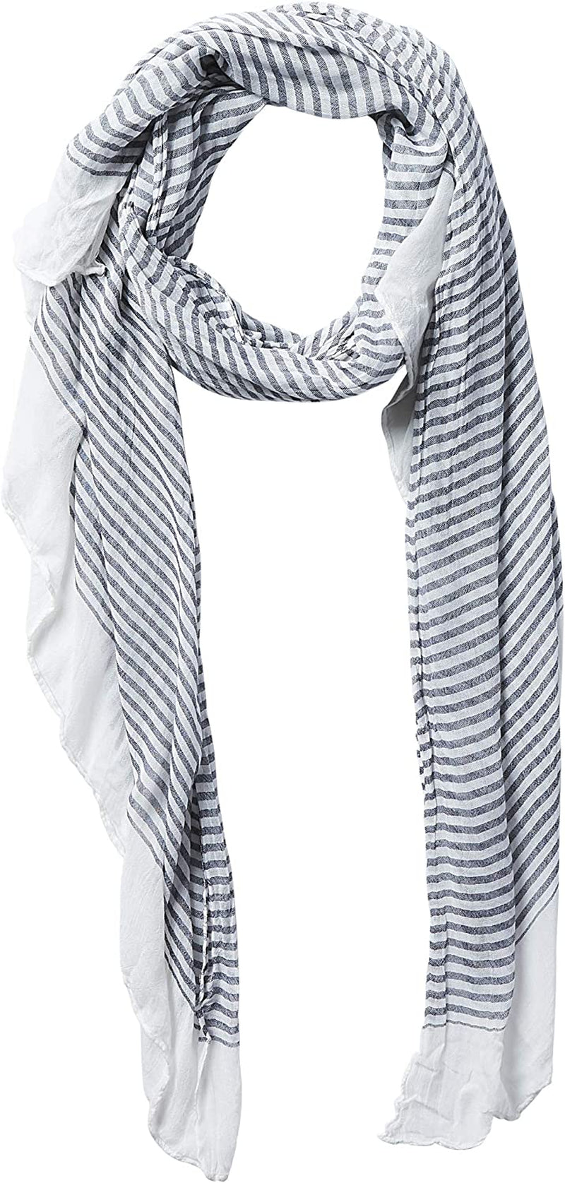 Hadley Wren Women'S Lightweight Summer Insect Shield Scarf Apparel & Accessories > Clothing Accessories > Scarves & Shawls Hadley Wren Stripe Black  