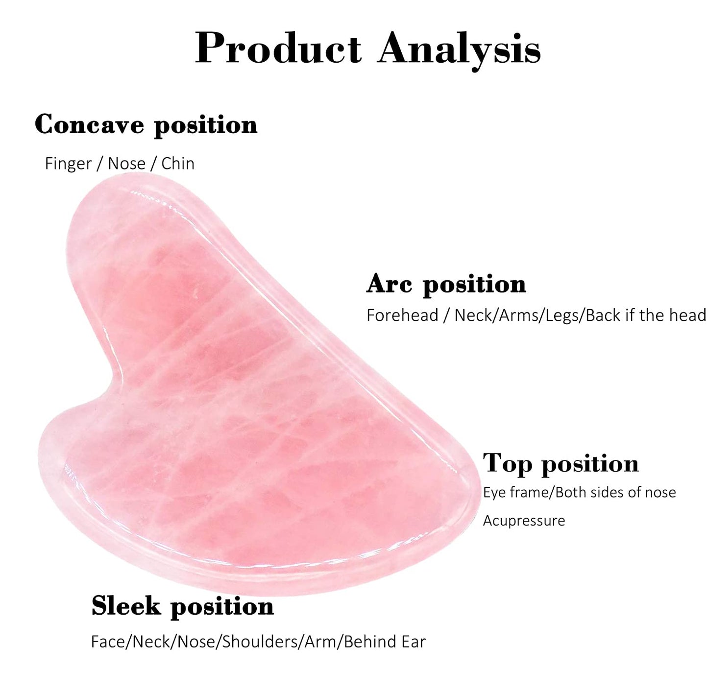 Gua Sha Massage Tool, Natural Rose Quartz Gua Sha Scraping Massage Tool, Facial Massage Tool for SPA Acupuncture Therapy Treatment on Face Back, Arms, Neck, Shoulder Health & Beauty > Personal Care > Cosmetics > Cosmetic Tools > Skin Care Tools Remocc   
