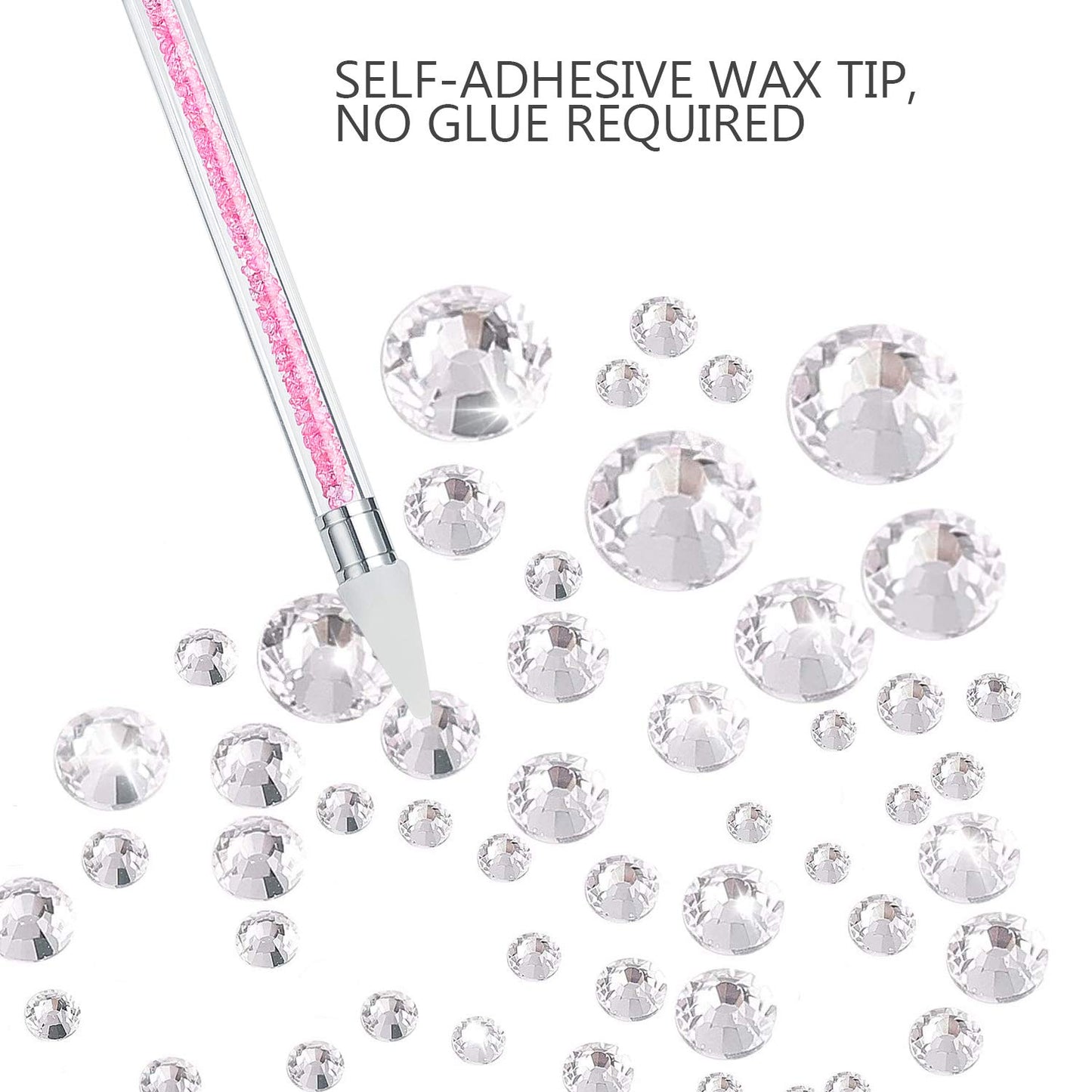 Rhinestone Picker Dotting Pen, TEOYALL Dual-Ended Wax Pencil Nail Art Gems Crystals Studs Pick up Tool with 1 Extra Wax Tip (Pink) Health & Beauty > Personal Care > Cosmetics > Cosmetic Tools > Nail Tools TEOYALL   