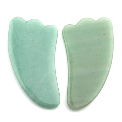 Ccbeauty 2 Pcs Gua Sha Massage Scraping Tools Natural Guasha Stones Rose Quartz Jade Facial Board for SPA Body Skin Neck Relax Health & Beauty > Personal Care > Cosmetics > Cosmetic Tools > Skin Care Tools CCbeauty   