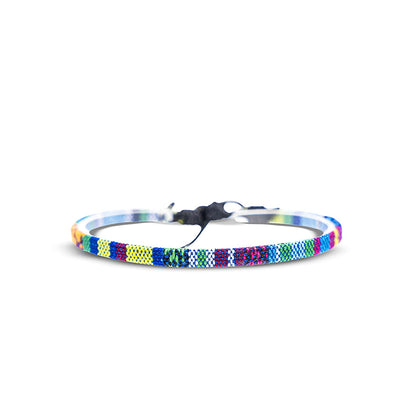 Boho Surfer Bracelet Women & Men - Braided Summer Beach Bracelet - Handmade Festival Accessories - Thin Friendship Bracelets - 100% Waterproof & Adjustable - Ethnic Hippie Style Jewelry (Blue-White) Apparel & Accessories > Jewelry > Bracelets Made by Nami Turquoise  
