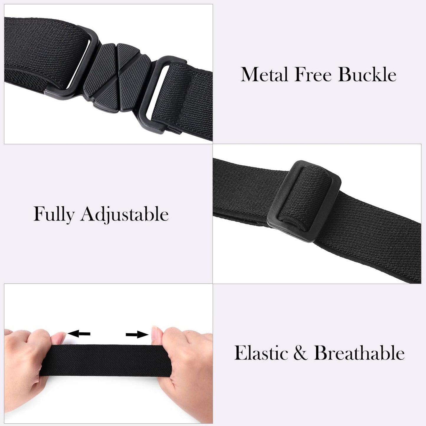 Women Invisible Belt, Comfortable Adjustable Stretch No Show Belt with Flat Buckle by SUOSDEY Apparel & Accessories > Clothing Accessories > Belts SUOSDEY   