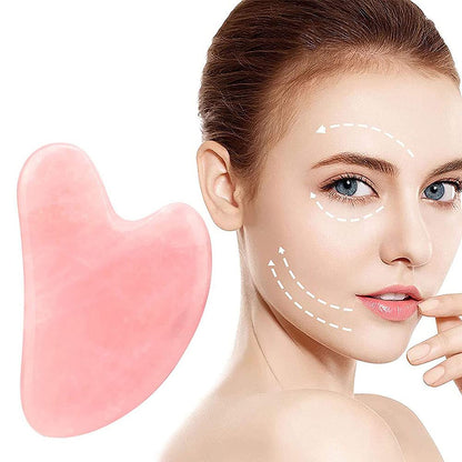 Pink Gua Sha Scraping Face Massage Tool – Rose Quartz Facial Massager Tool -Traditional Scraper Tool for Anti-Aging, Wrinkles,Skin Tightening, Lift Firming,Eye Puffiness Treatment Health & Beauty > Personal Care > Cosmetics > Cosmetic Tools > Skin Care Tools Okela Gua Sha - Pink  