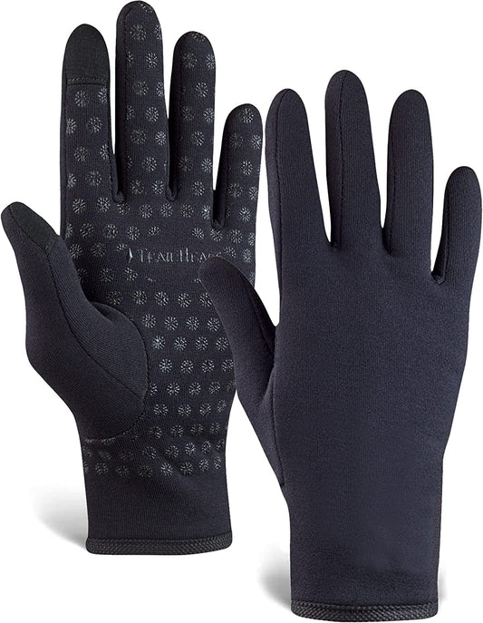 Trailheads Women’S Running Gloves | Touchscreen Gloves | Power Stretch Winter Running Accessories Apparel & Accessories > Clothing Accessories > Gloves & Mittens TrailHeads Solid Black Medium
