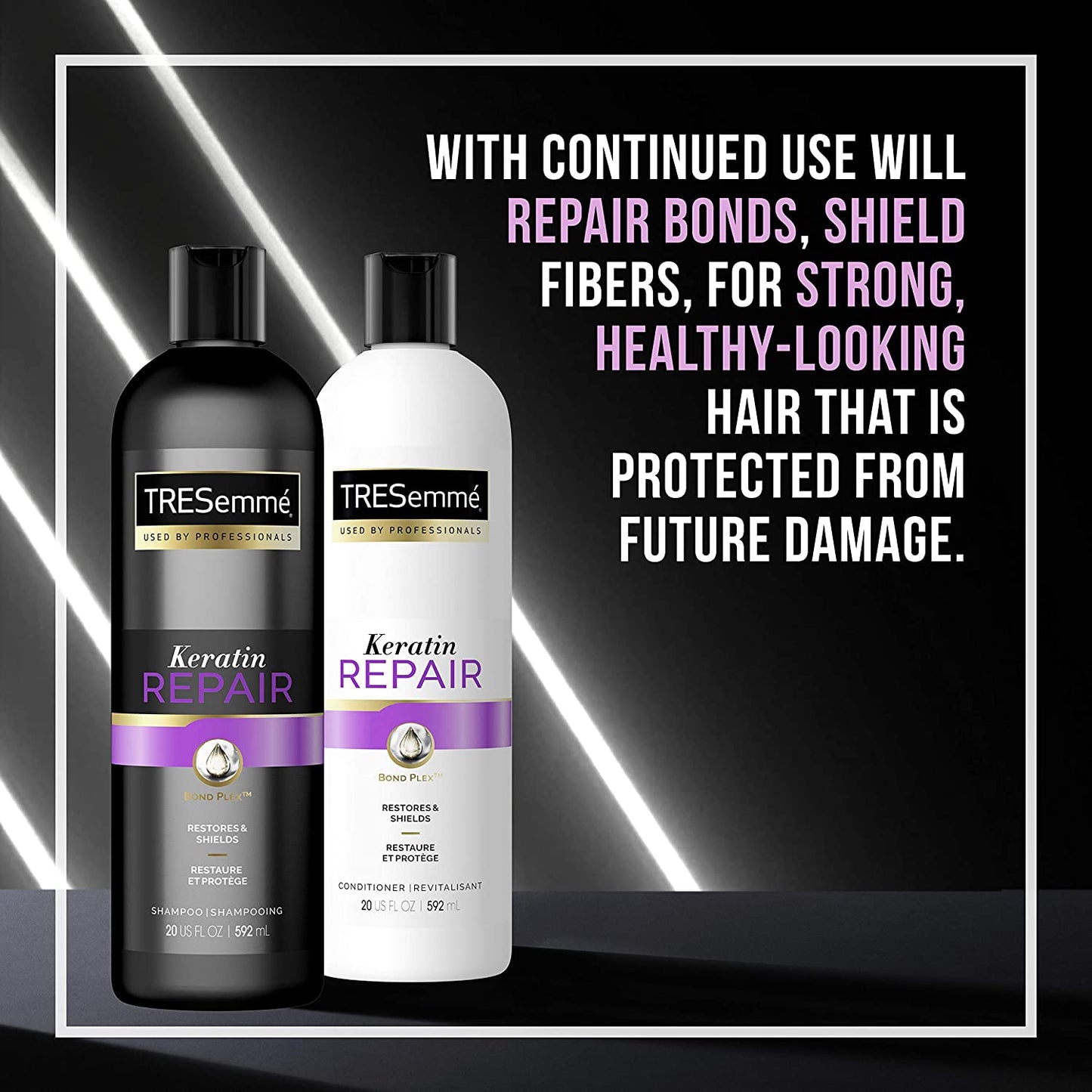 Tresemmé Shampoo for Damaged Hair Keratin Repair Restores and Shields Hair from Damage, 20 Fl Oz (Pack of 4) Health & Beauty > Personal Care > Hair Care Unilever   