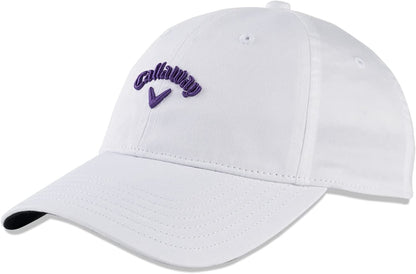 Callaway Golf 2022 Ladies Heritage Twill Adjustable Hat Apparel & Accessories > Clothing Accessories > Hats Callaway White/Purple One Size 