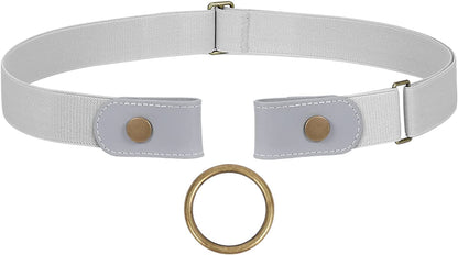 No Buckle Elastic Stretch Belts for Men and Women, Comfortable Invisible Belts for Jeans Pants Apparel & Accessories > Clothing Accessories > Belts SUOSDEY N-grey S--M:Waist size 24''-34'' 