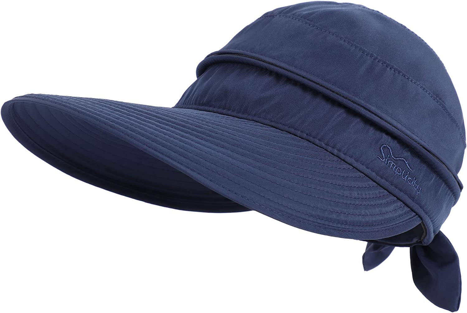 Simplicity Hats for Women UPF 50+ UV Sun Protective Convertible Beach Visor Hat Apparel & Accessories > Clothing Accessories > Hats Simplicity Dark Blue One Size 