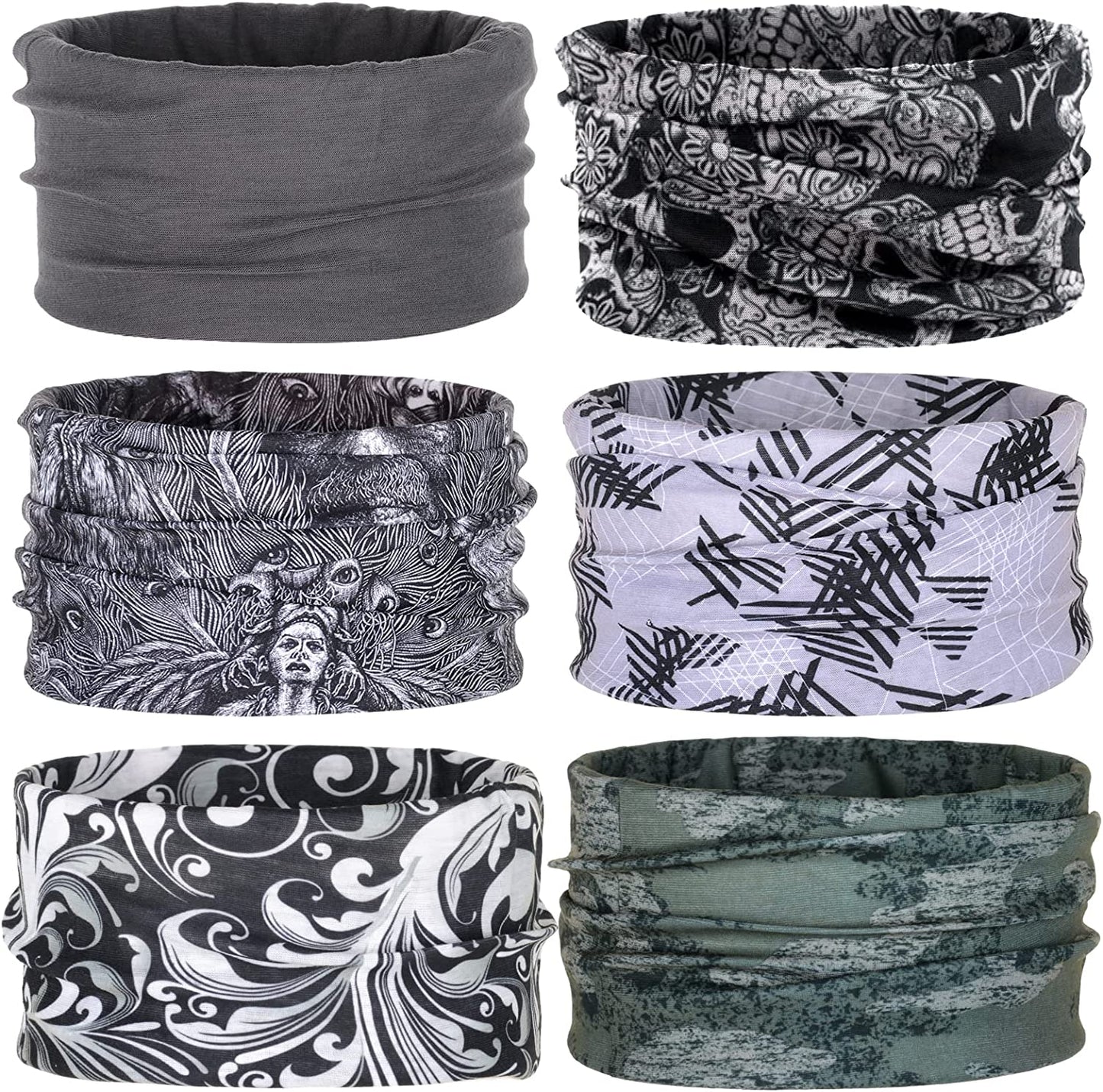 Headwear, Head Wrap, Neck Gaiter, Headband, Fishing Mask, Magic Scarf Face Bandana Mask Neck Tube Balaclava for Sport Apparel & Accessories > Clothing Accessories > Headwear NEXTOUR A-gray 3  