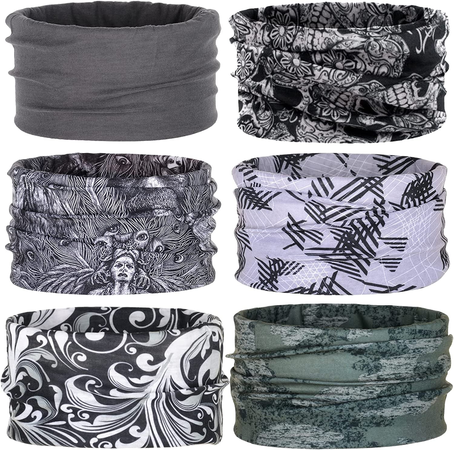 Headwear, Head Wrap, Neck Gaiter, Headband, Fishing Mask, Magic Scarf Face Bandana Mask Neck Tube Balaclava for Sport Apparel & Accessories > Clothing Accessories > Headwear NEXTOUR A-gray 3  