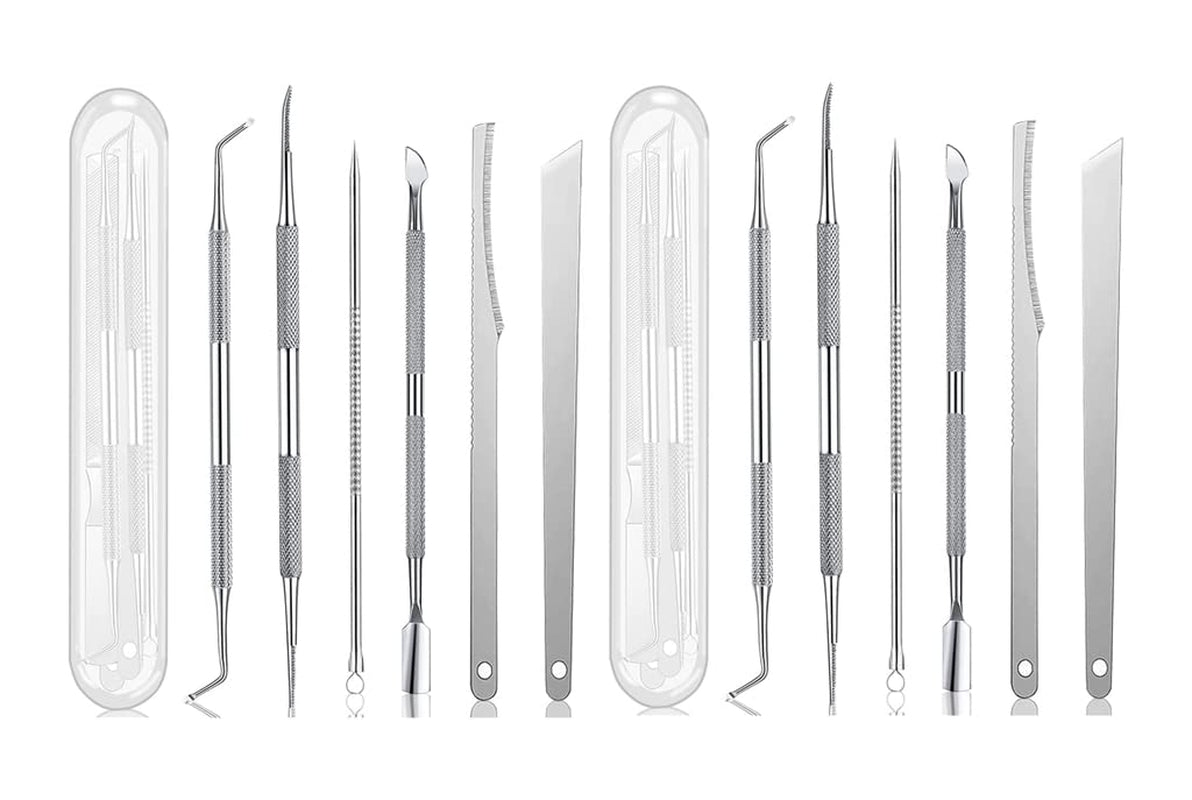 Ingrown Toenail Pedicure Tool Kit 7Pcs Nail Manicure Kit Stainless Steel Nail Care Treatment for Nail Correction Polish Pain Relief True Color 7 Piece Set (True Color) Health & Beauty > Personal Care > Cosmetics > Cosmetic Tools > Nail Tools Xinding true color-2 set  