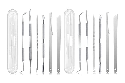 Ingrown Toenail Pedicure Tool Kit 7Pcs Nail Manicure Kit Stainless Steel Nail Care Treatment for Nail Correction Polish Pain Relief True Color 7 Piece Set (True Color) Health & Beauty > Personal Care > Cosmetics > Cosmetic Tools > Nail Tools Xinding true color-2 set  