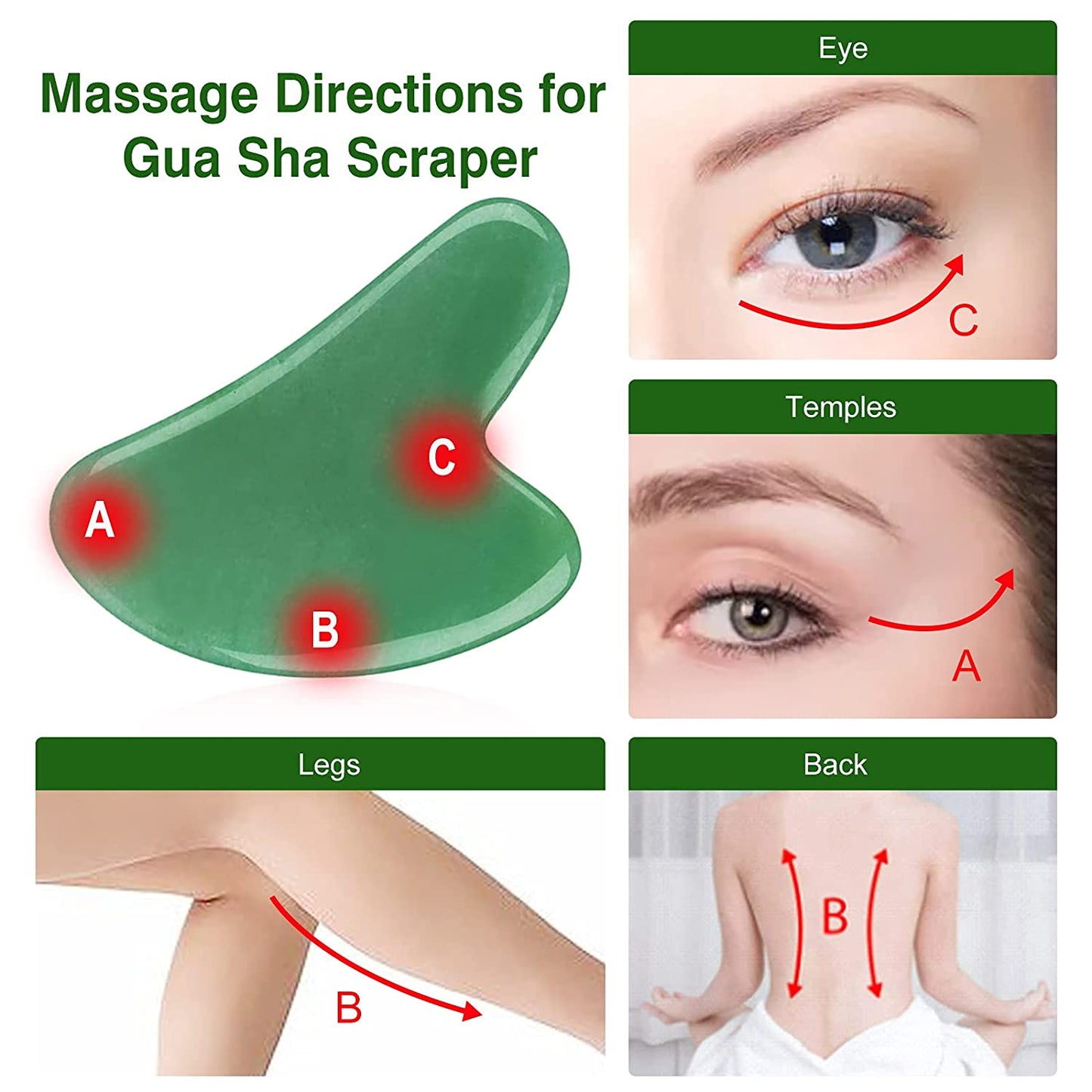 Jade Roller and Gua Sha, Natural Face Jade Roller, Anti-Aging Facial Beauty Roller Skin Care Tools for Face, Eyes, Neck, Body Muscle Relaxing and Relieve Fine Lines and Wrinkles,With Mask Brush(Green) Health & Beauty > Personal Care > Cosmetics > Cosmetic Tools > Skin Care Tools LEASEN   