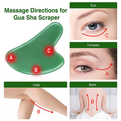 Jade Roller and Gua Sha, Natural Face Jade Roller, Anti-Aging Facial Beauty Roller Skin Care Tools for Face, Eyes, Neck, Body Muscle Relaxing and Relieve Fine Lines and Wrinkles,With Mask Brush(Green) Health & Beauty > Personal Care > Cosmetics > Cosmetic Tools > Skin Care Tools LEASEN   