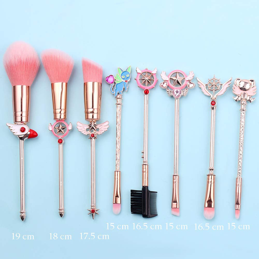 Makeup Brushes Set Magic Sailor Moon / Sakura Cosmetic Makeup Tool Kit Set of 8 Pink Drawstring Bag Included (Sakura) Health & Beauty > Personal Care > Cosmetics > Cosmetic Tools > Makeup Tools BestM   