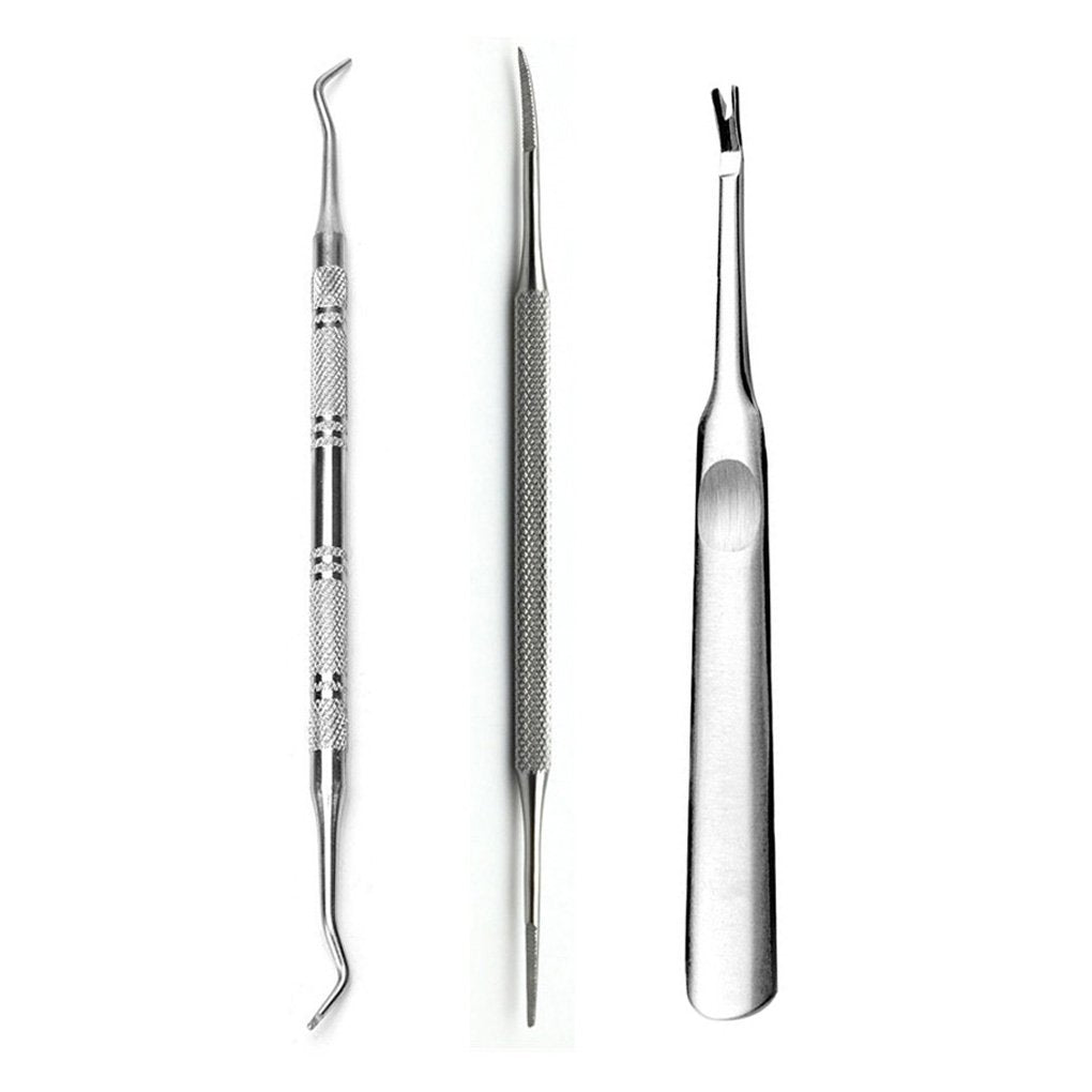 Ingrown Toenail Treatment Tool Ingrown Toenail File Cuticle Removal Pedicure Manicure Set Foot Care Kits Cuticle Fork Pusher Double Headed Toenail Groove Cleaner (Life017I) Health & Beauty > Personal Care > Foot Care Lifextol   