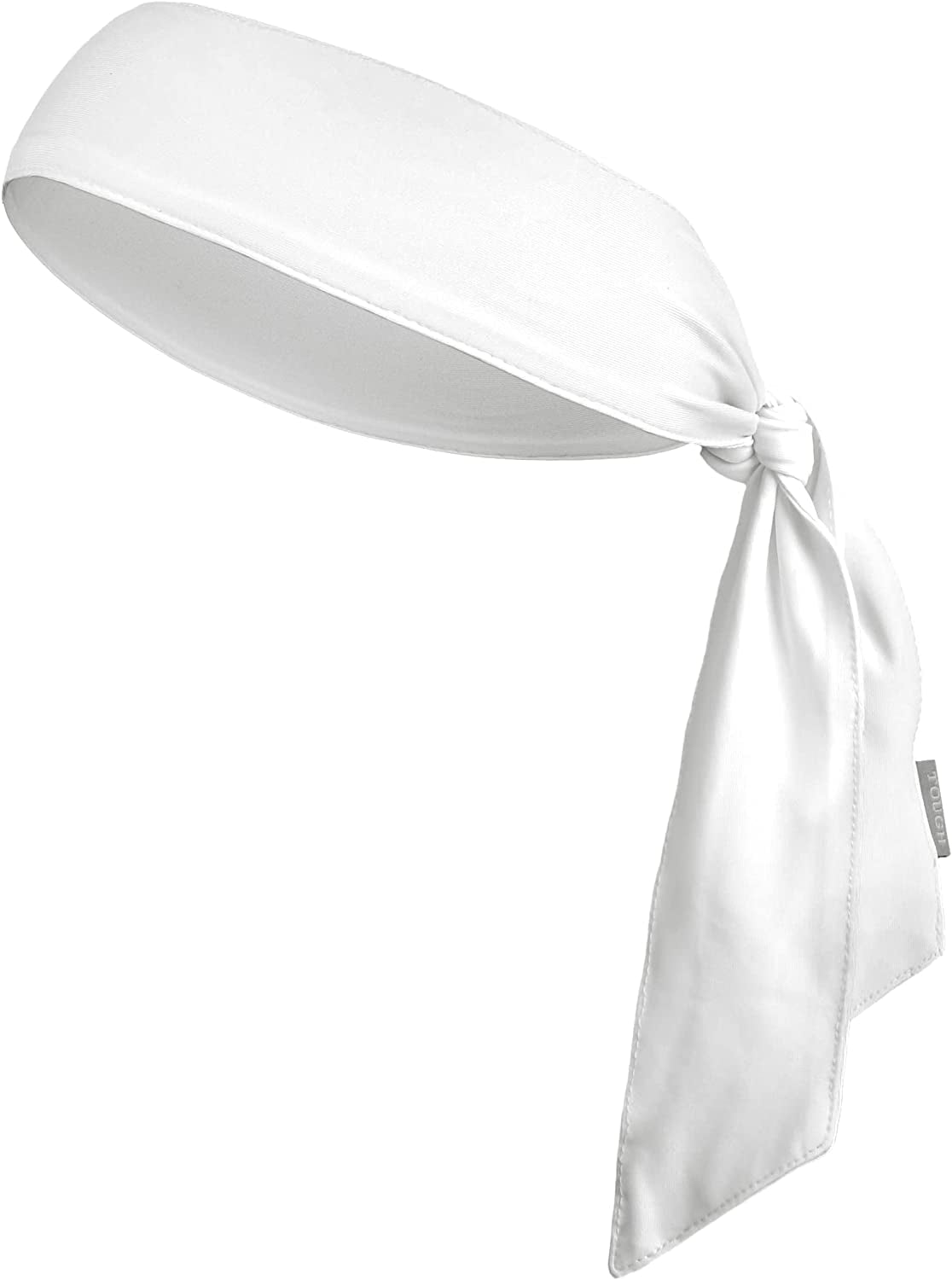 Tie Headband - Sports Head Ties for Men, Women, Kids - Ninja, Karate, Tennis, Pirate Head Band & Bandana - Athletic Sweatband/Hair Band for Basketball, Softball, Running, Workout - Sweat Wicking Apparel & Accessories > Clothing Accessories > Bandanas & Headties Tough Headwear White  