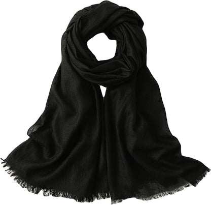 Jeelow Cotton Feel Scarf Shawl Wrap Soft Lightweight Scarves and Wraps for Men Women Apparel & Accessories > Clothing Accessories > Scarves & Shawls Jeelow   