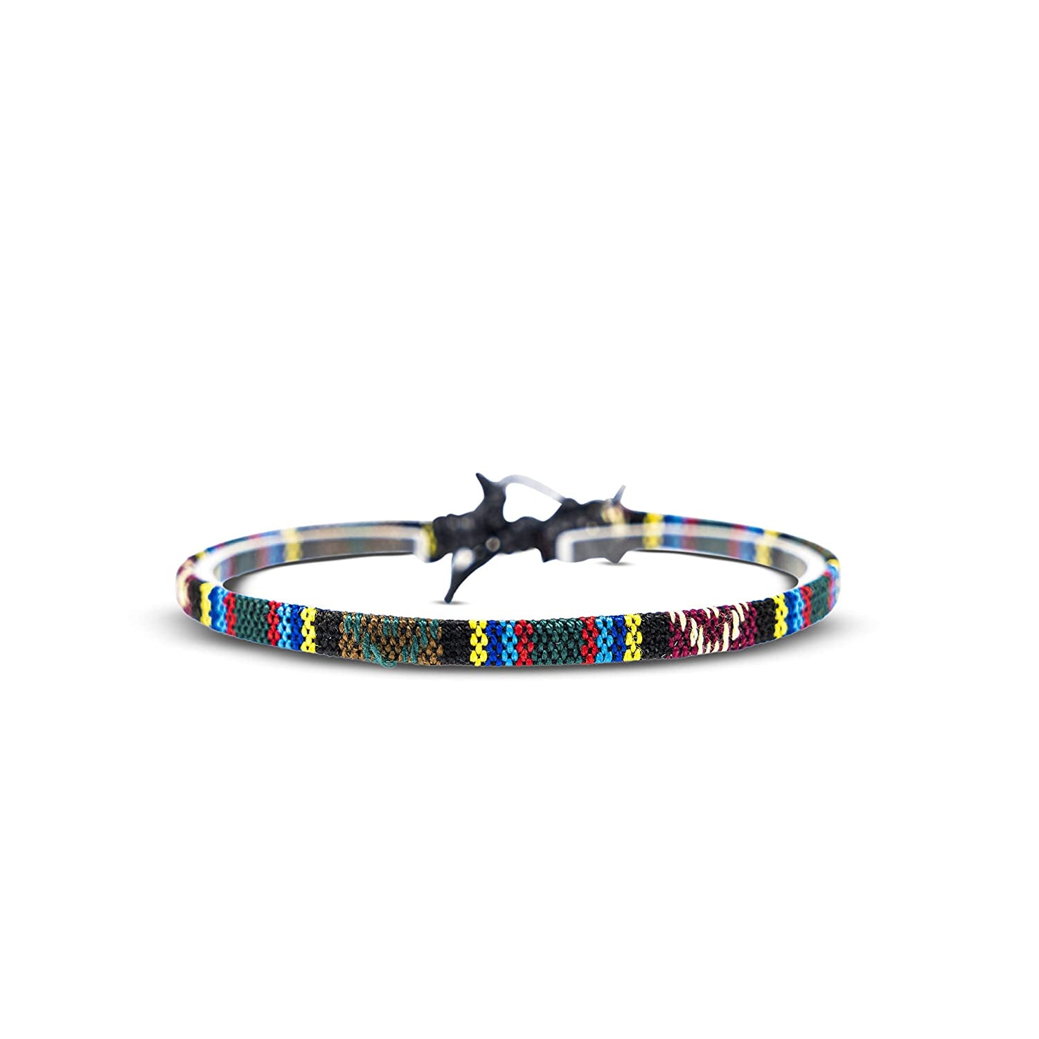 Boho Surfer Bracelet Women & Men - Braided Summer Beach Bracelet - Handmade Festival Accessories - Thin Friendship Bracelets - 100% Waterproof & Adjustable - Ethnic Hippie Style Jewelry (Blue-White) Apparel & Accessories > Jewelry > Bracelets Made by Nami Aztec  