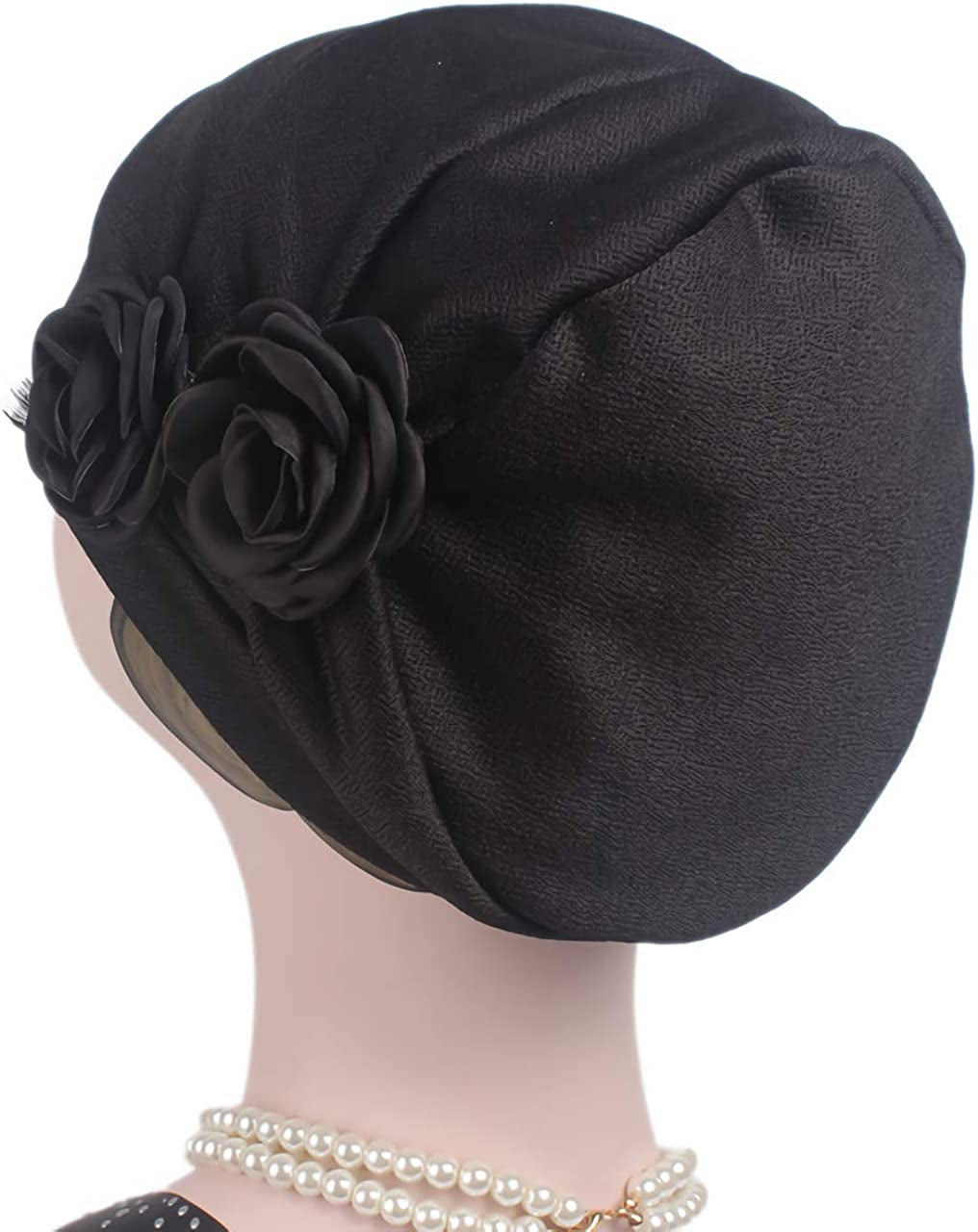 Kingrol 6 Pack Flower Head Wrap Beanies Hat, Stretch Casual Turbans Fashion Slouchy Hat Sleep Caps Chemo Hat Caps for Women Apparel & Accessories > Clothing Accessories > Headwear Kingrol   