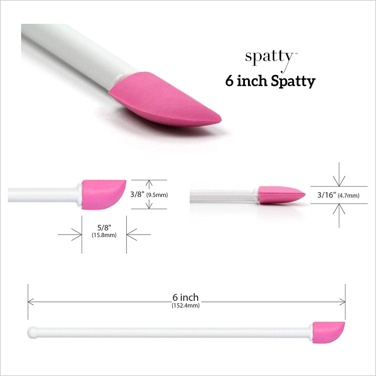 The Spatty & Spatty Daddy, Last Drop Spatula, Two Piece Set (6" and 12"), Pink, Reusable, Flexible, as Seen on Shark Tank, 2 Count (Pack of 1) Health & Beauty > Personal Care > Cosmetics > Cosmetic Tools > Makeup Tools Spatty   