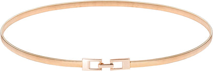 GRACE KARIN Women Skinny Metal Cinch Belt Gold Waistband Elastic Waist Belt CL633 Apparel & Accessories > Clothing Accessories > Belts GRACE KARIN Gold-square Large 