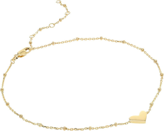 Kendra Scott Ari Heart Anklet Gold One Size Apparel & Accessories > Jewelry > Anklets Kendra Scott   