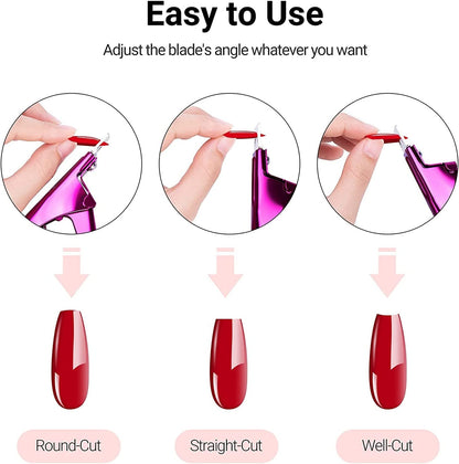 Melodysusie Acrylic Nail Clippers, Professional Nail Clippers Cutters for Acrylic Nails Fake Nail Tips, Adjustable Stainless Nail Trimmer, Manicure Tool for Salon Home Nail Art, Purple Health & Beauty > Personal Care > Cosmetics > Cosmetic Tools > Nail Tools MelodySusie   