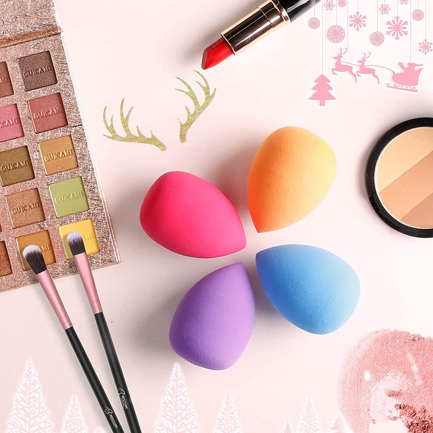 BESTOPE Makeup Brushes 16Pcs Makeup Brushes Set with 4Pcs Beauty Blender Sponge and 1 Brush Cleaner Premium Synthetic Foundation Brushes Blending Face Powder Eye Shadows Make up Brushes Tool… Health & Beauty > Personal Care > Cosmetics > Cosmetic Tools > Makeup Tools BESTOPE PRO   